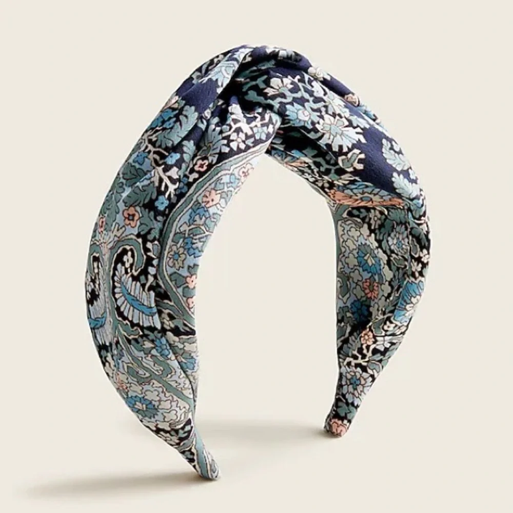 J. Crew Twist Headband In Paisley Satin - Picture 1 of 3